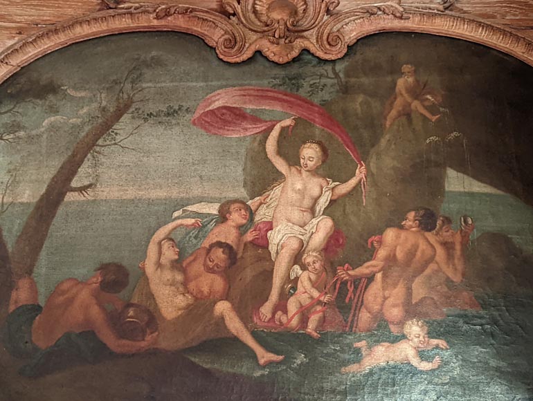 Paire de trumeaux de porte d'époque Louis XV figurants des scènes de la vie de Vénus Paire de trumeaux de porte d'époque Louis XV figurants des scènes de la vie de Vénus-6