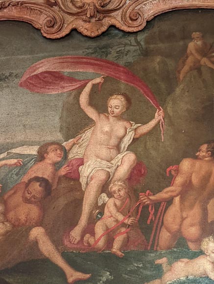 Paire de trumeaux de porte d'époque Louis XV figurants des scènes de la vie de Vénus Paire de trumeaux de porte d'époque Louis XV figurants des scènes de la vie de Vénus-7