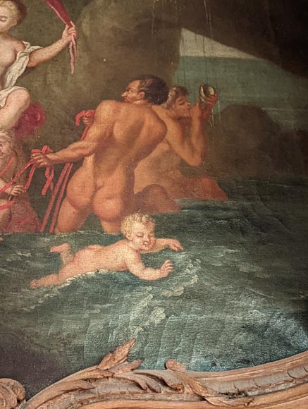 Paire de trumeaux de porte d'époque Louis XV figurants des scènes de la vie de Vénus Paire de trumeaux de porte d'époque Louis XV figurants des scènes de la vie de Vénus-8