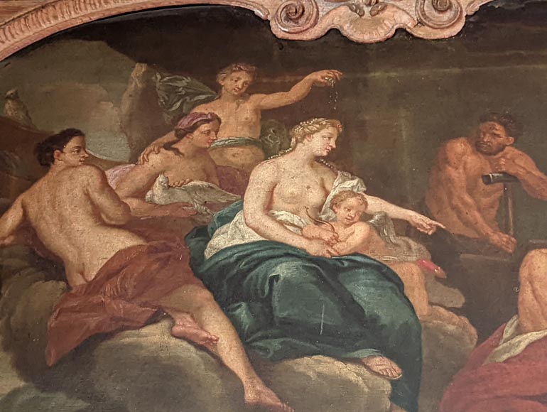 Paire de trumeaux de porte d'époque Louis XV figurants des scènes de la vie de Vénus Paire de trumeaux de porte d'époque Louis XV figurants des scènes de la vie de Vénus-14