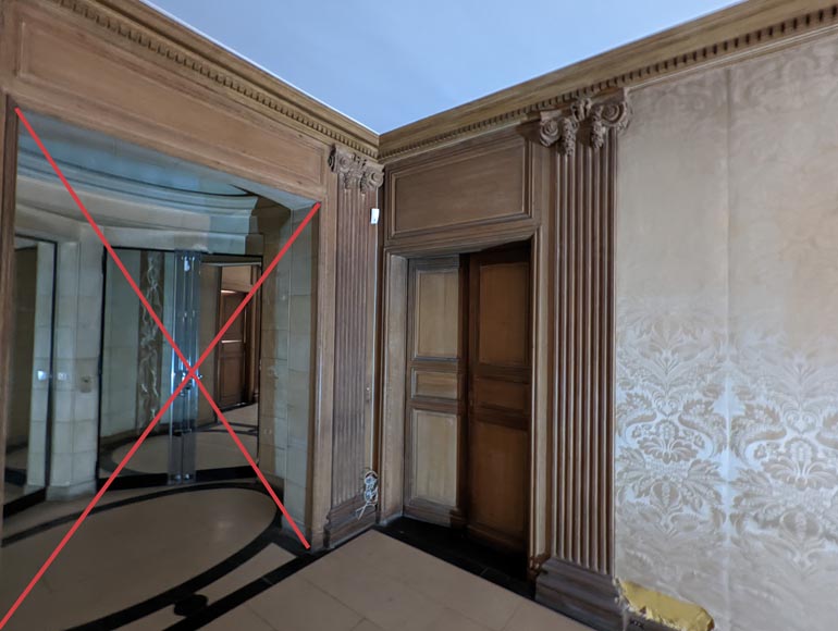 Boiserie de pilastres en chêne sculpté, XVIIIe siècle Boiserie de pilastres en chêne sculpté, XVIIIe siècle-3