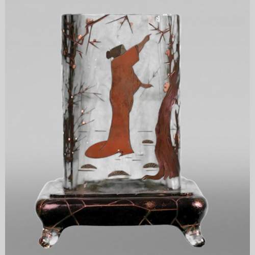Eugène ROUSSEAU, Vase à la cueilleuse japonaise, vers 1870-1880