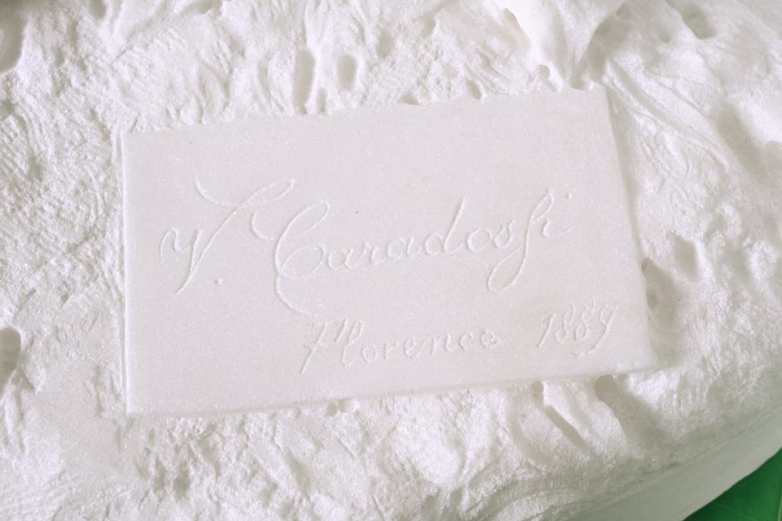 Femme aux oiseaux, probablement Vittorio Caradossi, marbre, 1887, Florence Femme aux oiseaux, probablement Vittorio Caradossi, marbre, 1887, Florence-8