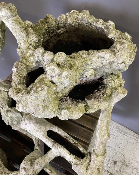 Jardinière en béton aux formes végétales Jardinière en béton aux formes végétales-5