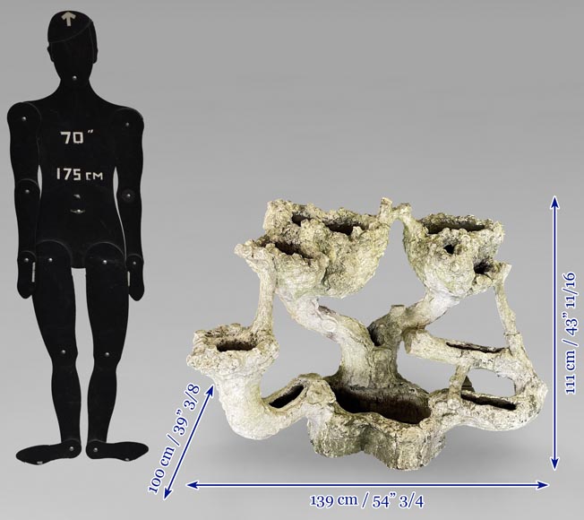 Jardinière en béton aux formes végétales Jardinière en béton aux formes végétales-8