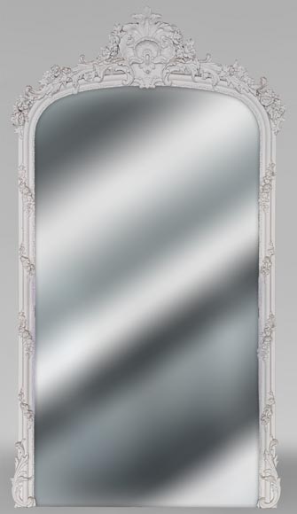 Grand trumeau sculpté en bois et stuc d'époque Napoléon III Grand trumeau sculpté en bois et stuc d'époque Napoléon III-0