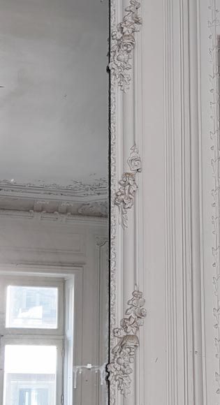 Grand trumeau sculpté en bois et stuc d'époque Napoléon III Grand trumeau sculpté en bois et stuc d'époque Napoléon III-4