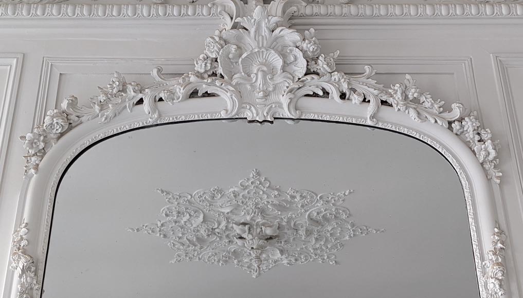 Grand trumeau époque Napoléon III avec miroir au mercure Grand trumeau époque Napoléon III avec miroir au mercure-1