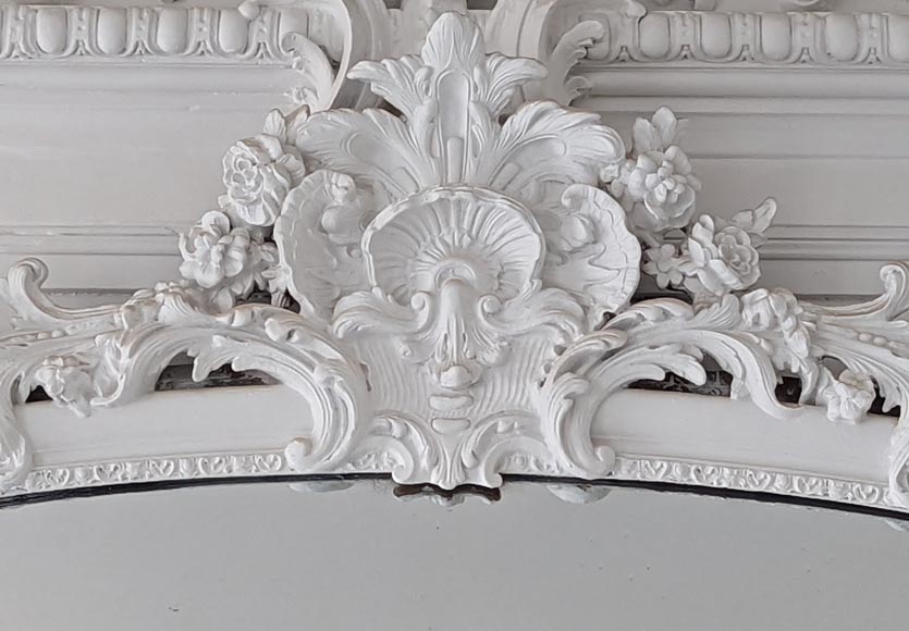 Grand trumeau époque Napoléon III avec miroir au mercure Grand trumeau époque Napoléon III avec miroir au mercure-2