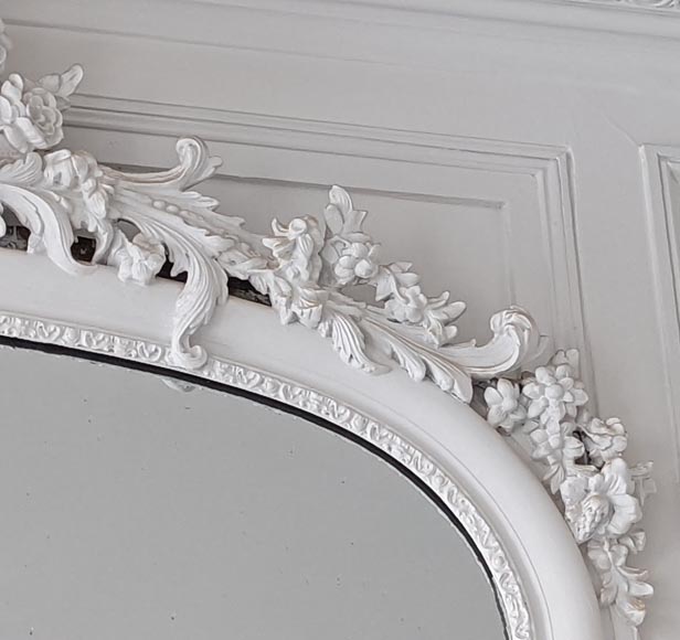 Grand trumeau époque Napoléon III avec miroir au mercure Grand trumeau époque Napoléon III avec miroir au mercure-4