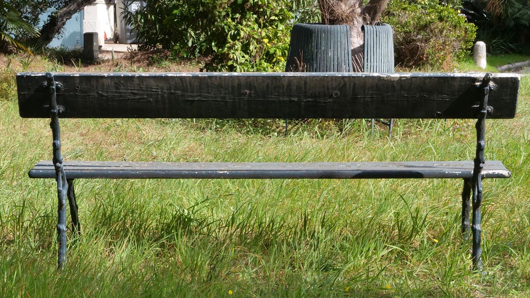 Banc de jardin à piétement en fonte Denonvilliers, vers 1894 Banc de jardin à piétement en fonte Denonvilliers, vers 1894-6