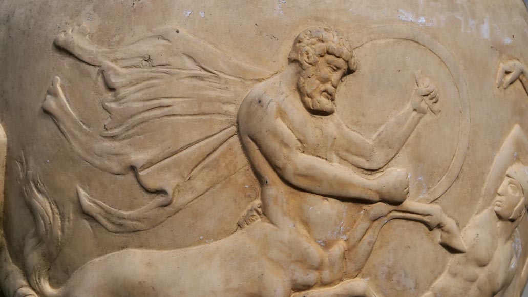 Grand vase de style grec en terre cuite Grand vase de style grec en terre cuite-7