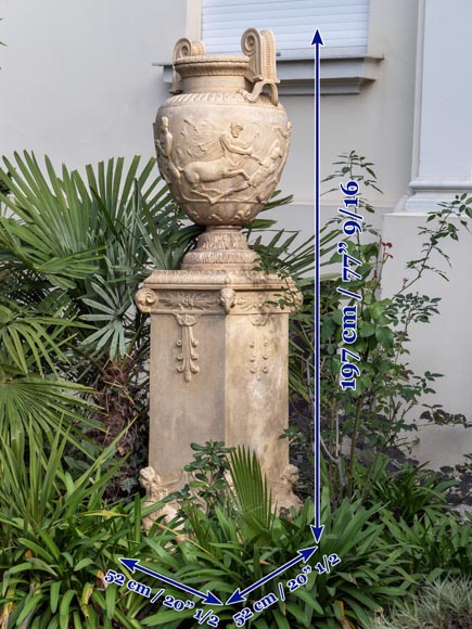 Grand vase de style grec en terre cuite Grand vase de style grec en terre cuite-13