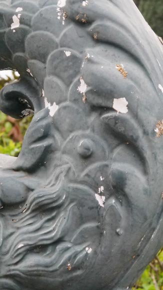 Lampadaire en forme de dauphin en fonte de fer Lampadaire en forme de dauphin en fonte de fer-7