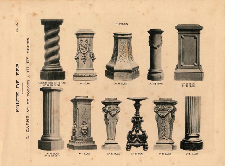 Socle en fonte au profil de femme Socle en fonte au profil de femme-1