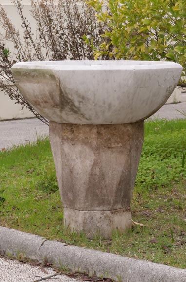 Bénitier de style moderne en marbre Bénitier de style moderne en marbre-2