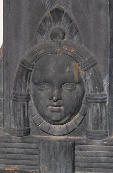 Vase de style grec et son socle egyptisant, fonte de fer Vase de style grec et son socle egyptisant, fonte de fer-10