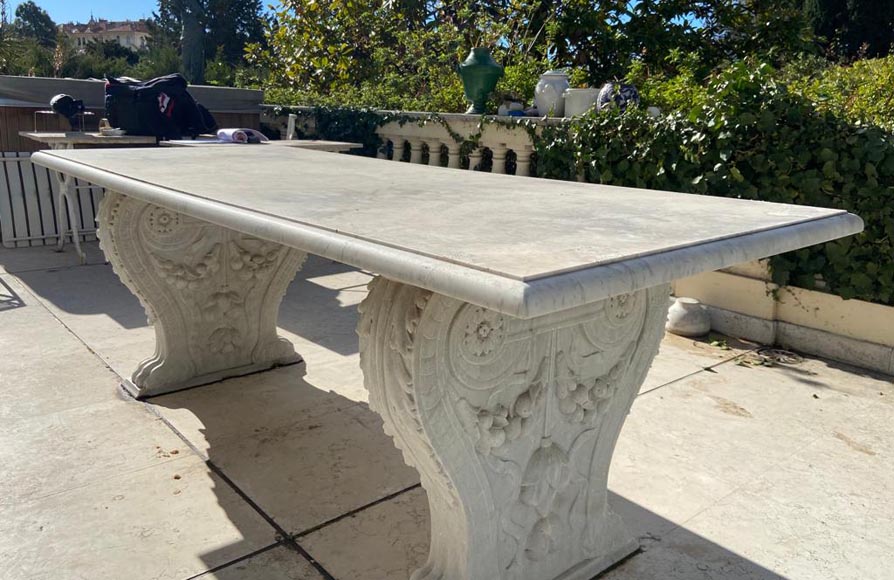 Table à piétement néoclassique du XIXe, plateau postérieur Table à piétement néoclassique du XIXe, plateau postérieur-4