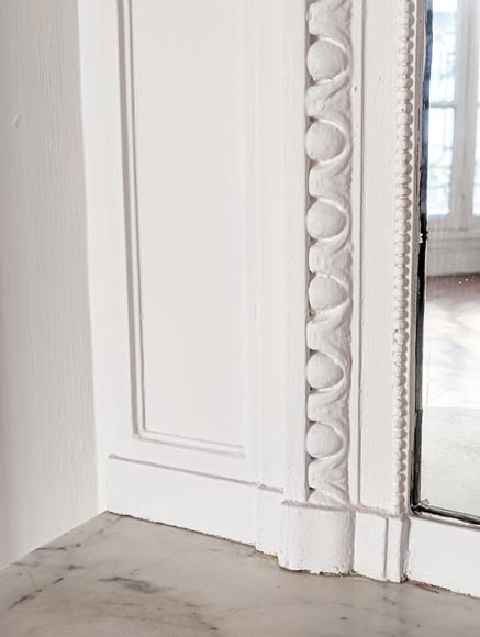 Trumeau arrondi à la frise d'oves de style Louis XVI Trumeau arrondi à la frise d'oves de style Louis XVI-5