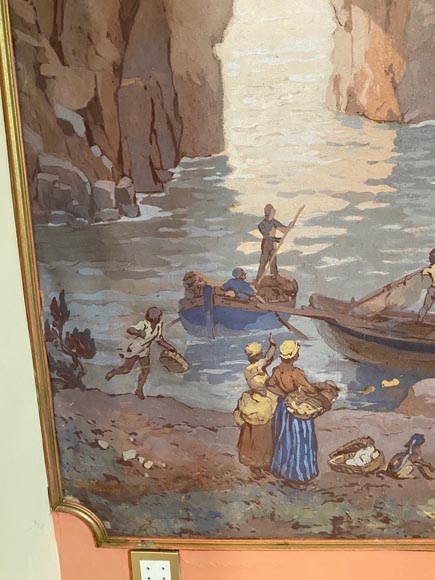 Ensemble de six toiles aux scènes de marines Ensemble de six toiles aux scènes de marines-9