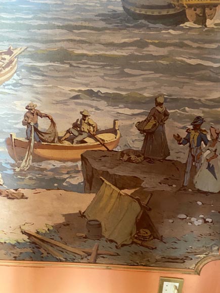 Ensemble de six toiles aux scènes de marines Ensemble de six toiles aux scènes de marines-17