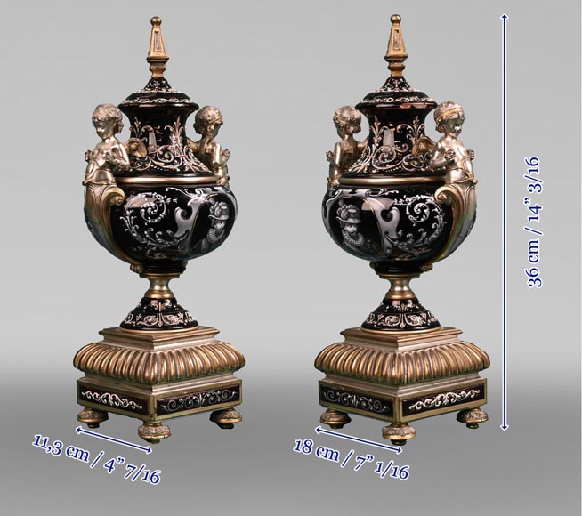 Paul SOYER, Garniture de cheminée néo-Renaissance, vers 1875 Paul SOYER, Garniture de cheminée néo-Renaissance, vers 1875-15