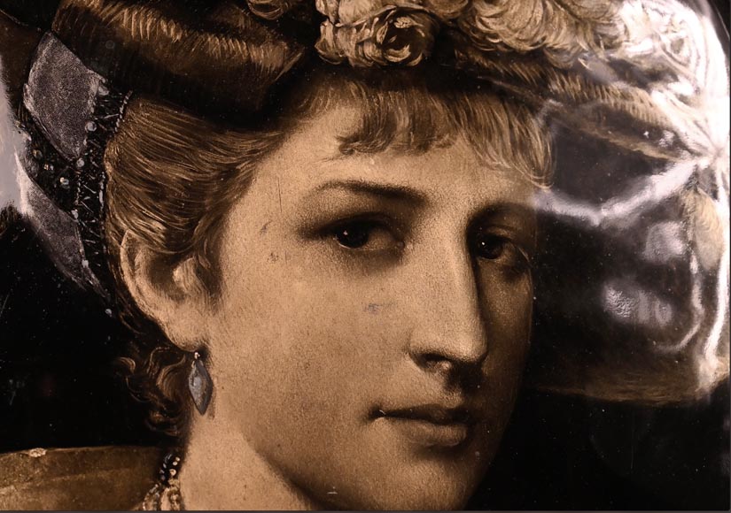 Paul SOYER, Paire de portraits émaillés, fin du XIXe siècle Paul SOYER, Paire de portraits émaillés, fin du XIXe siècle-3