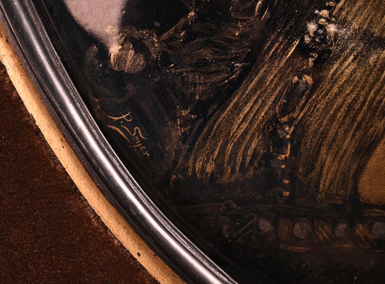 Paul SOYER, Paire de portraits émaillés, fin du XIXe siècle Paul SOYER, Paire de portraits émaillés, fin du XIXe siècle-7