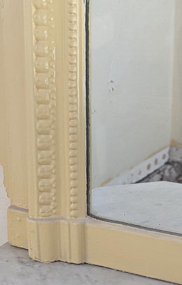 Trumeau de style Louis XVI à décors de fleurs et flèche de Cupidon Trumeau de style Louis XVI à décors de fleurs et flèche de Cupidon-5