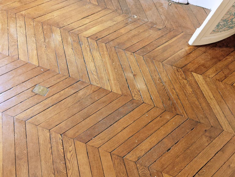Lot de 12 m² de parquet point de Hongrie en chêne Lot de 12 m² de parquet point de Hongrie en chêne-2