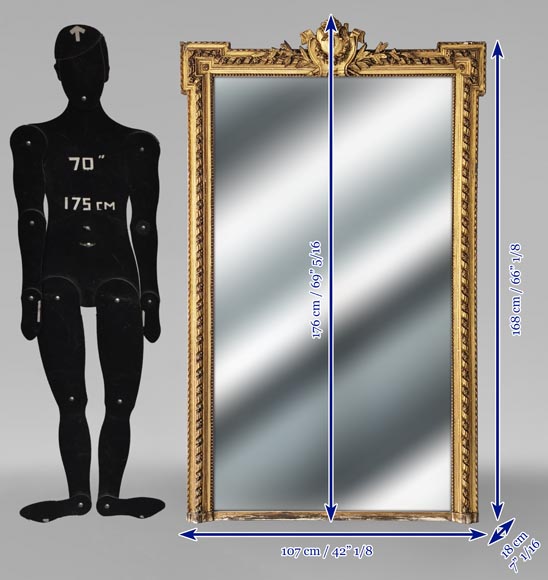 Trumeau doré de style Napoléon III au médaillon Trumeau doré de style Napoléon III au médaillon-7