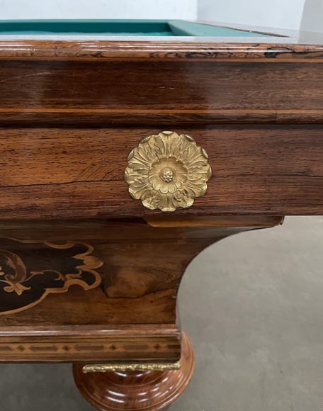 Billard avec marqueterie d’époque Louis-Philippe Billard avec marqueterie d’époque Louis-Philippe-3