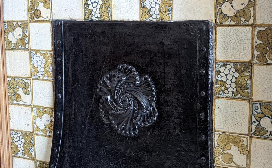 Boiserie de style Art Nouveau en acajou avec cheminée Boiserie de style Art Nouveau en acajou avec cheminée-5