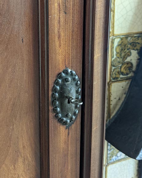 Boiserie de style Art Nouveau en acajou avec cheminée Boiserie de style Art Nouveau en acajou avec cheminée-8