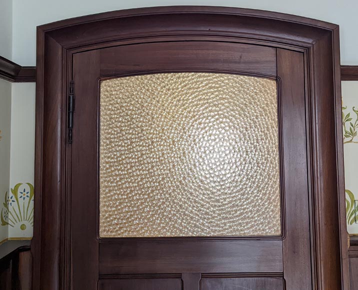 Boiserie de style Art Nouveau en acajou avec cheminée Boiserie de style Art Nouveau en acajou avec cheminée-18