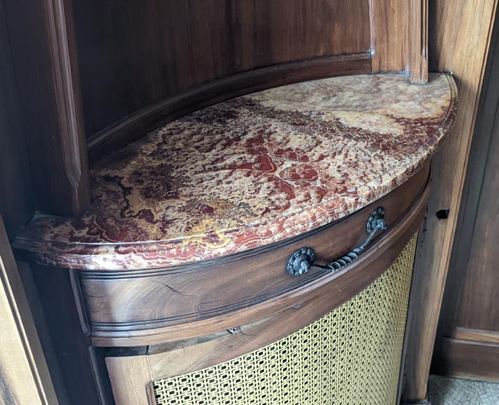 Boiserie de style Art Nouveau en acajou avec cheminée Boiserie de style Art Nouveau en acajou avec cheminée-25