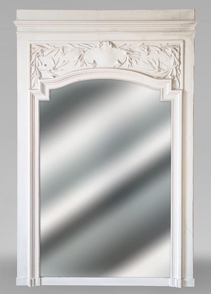 Trumeau de style Napoléon III orné de branches d'oliviers Trumeau de style Napoléon III orné de branches d'oliviers-0