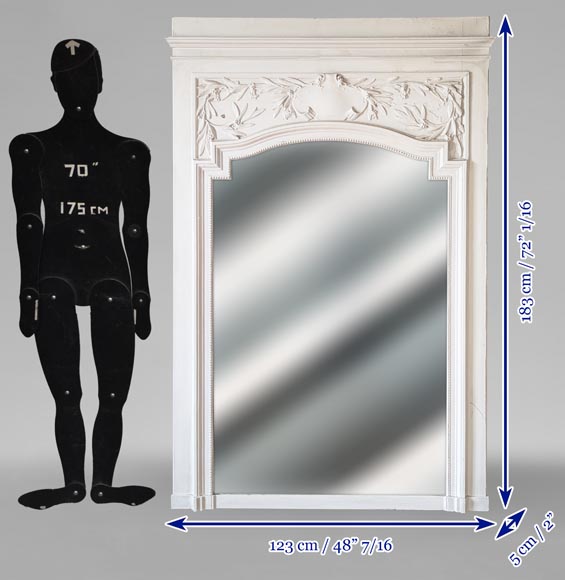 Trumeau de style Napoléon III orné de branches d'oliviers Trumeau de style Napoléon III orné de branches d'oliviers-5