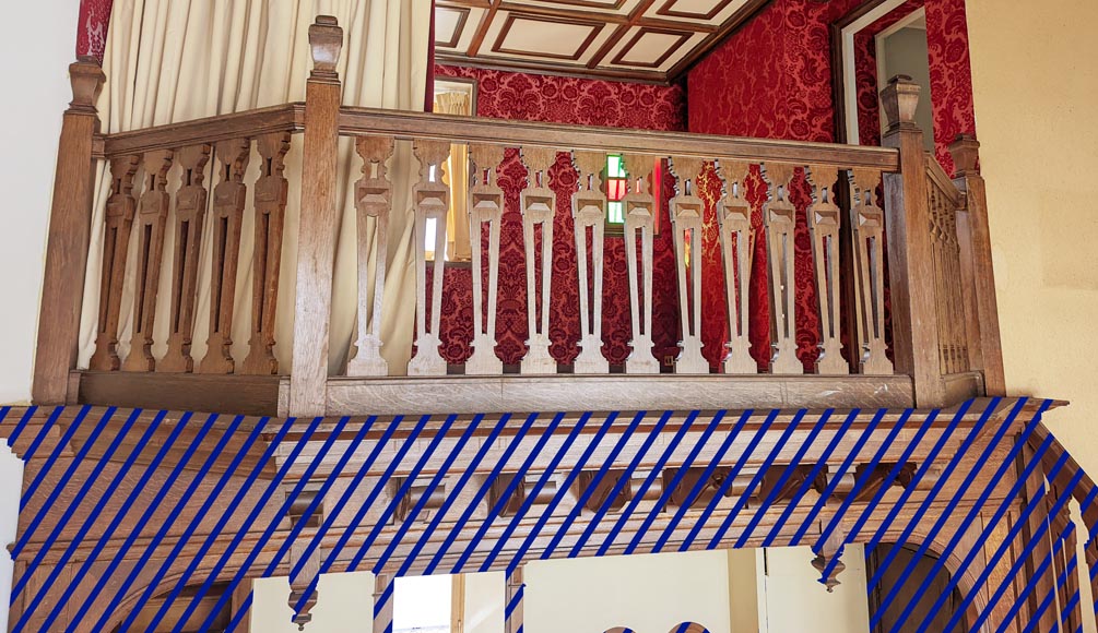 Rambarde en chêne de style Napoléon III Rambarde en chêne de style Napoléon III-1