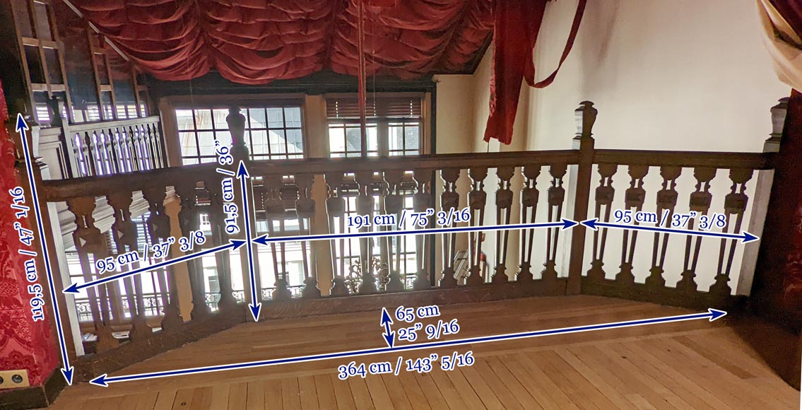 Rambarde en chêne de style Napoléon III Rambarde en chêne de style Napoléon III-11