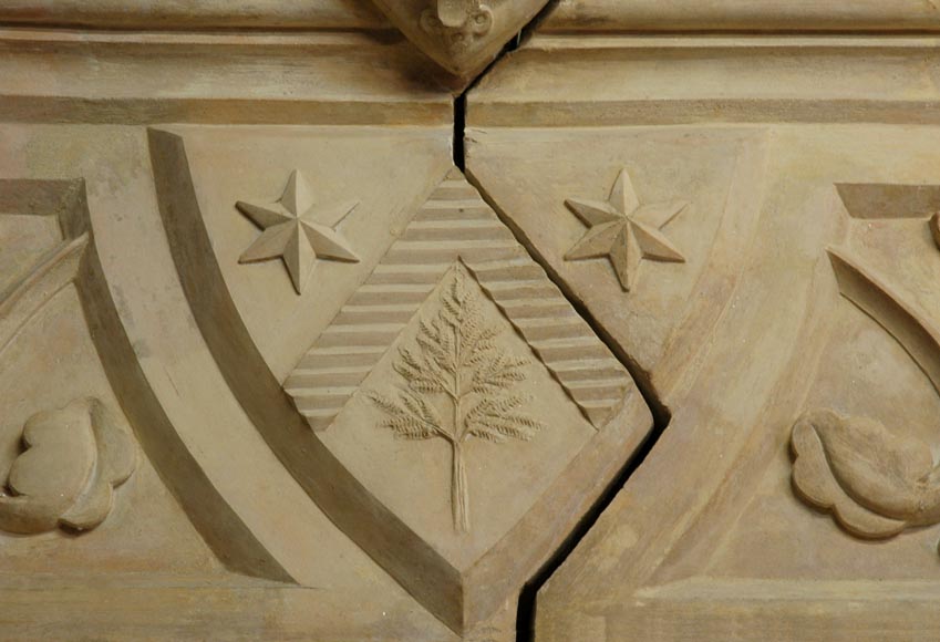 Importante cheminée de style Néo-Renaissance en terre cuite Importante cheminée de style Néo-Renaissance en terre cuite-3