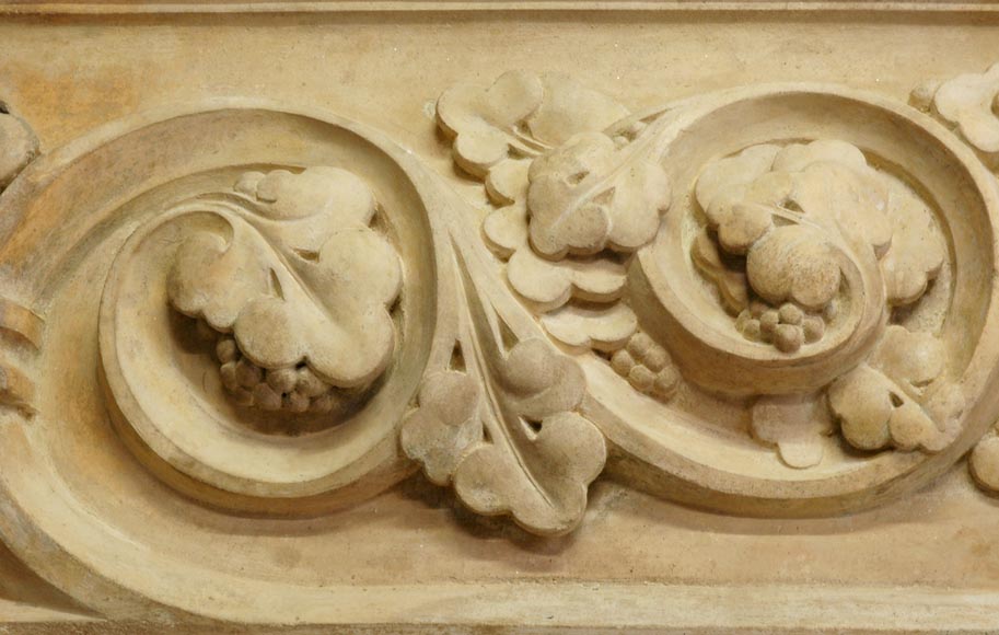 Importante cheminée de style Néo-Renaissance en terre cuite Importante cheminée de style Néo-Renaissance en terre cuite-4