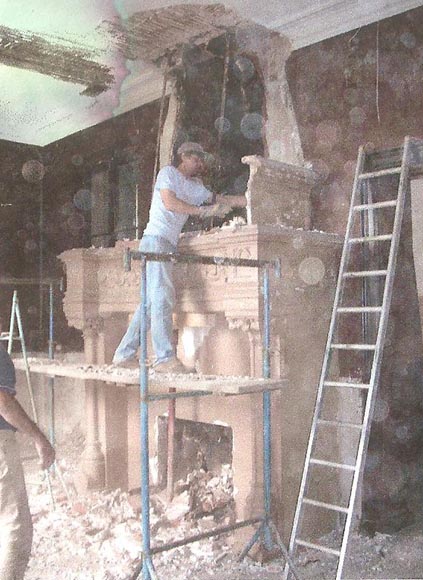 Importante cheminée de style Néo-Renaissance en terre cuite Importante cheminée de style Néo-Renaissance en terre cuite-10