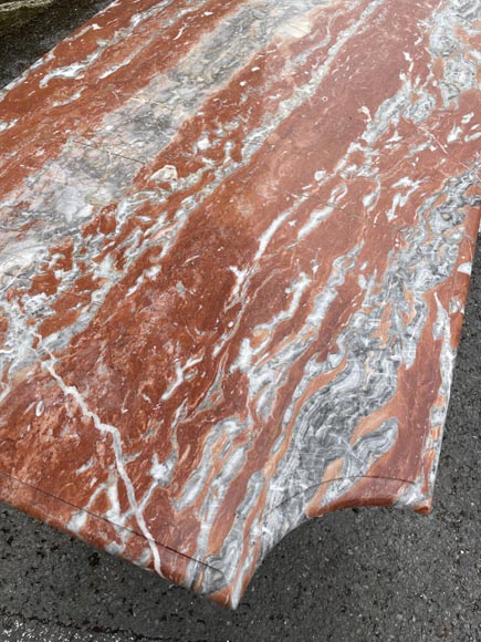 Table en marbre aux piètements de dauphins Table en marbre aux piètements de dauphins-5