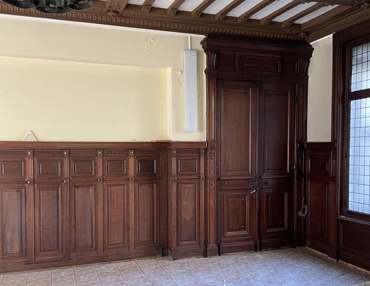 Pièce de boiserie de style Napoléon III en acajou Pièce de boiserie de style Napoléon III en acajou-0