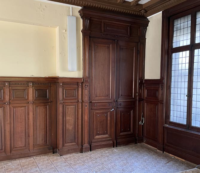 Pièce de boiserie de style Napoléon III en acajou Pièce de boiserie de style Napoléon III en acajou-1