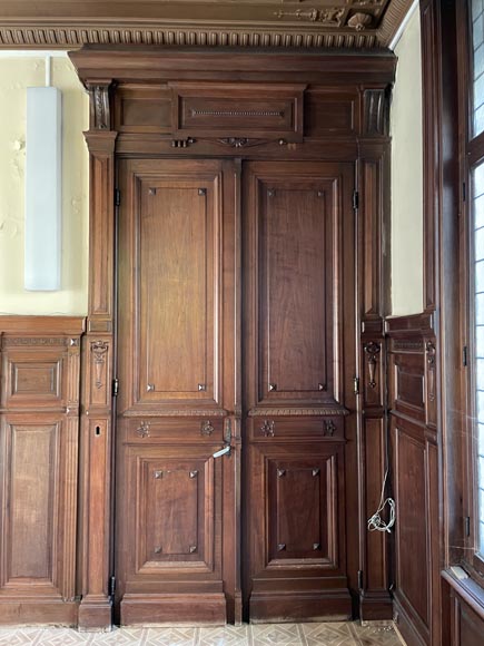 Pièce de boiserie de style Napoléon III en acajou Pièce de boiserie de style Napoléon III en acajou-2