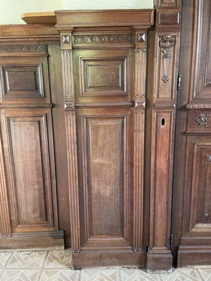 Pièce de boiserie de style Napoléon III en acajou Pièce de boiserie de style Napoléon III en acajou-3