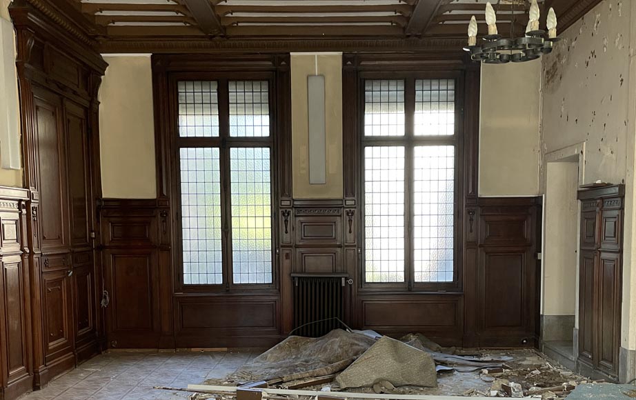 Pièce de boiserie de style Napoléon III en acajou Pièce de boiserie de style Napoléon III en acajou-4