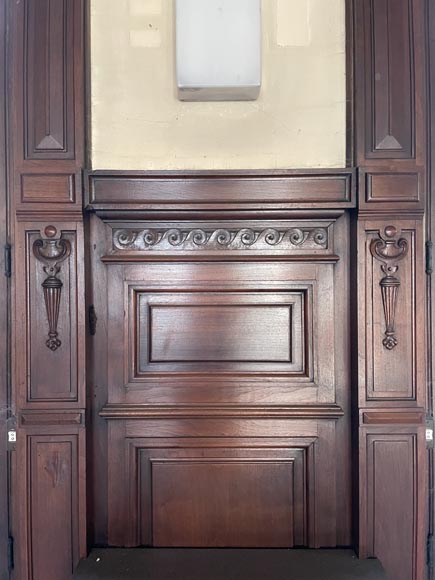 Pièce de boiserie de style Napoléon III en acajou Pièce de boiserie de style Napoléon III en acajou-5